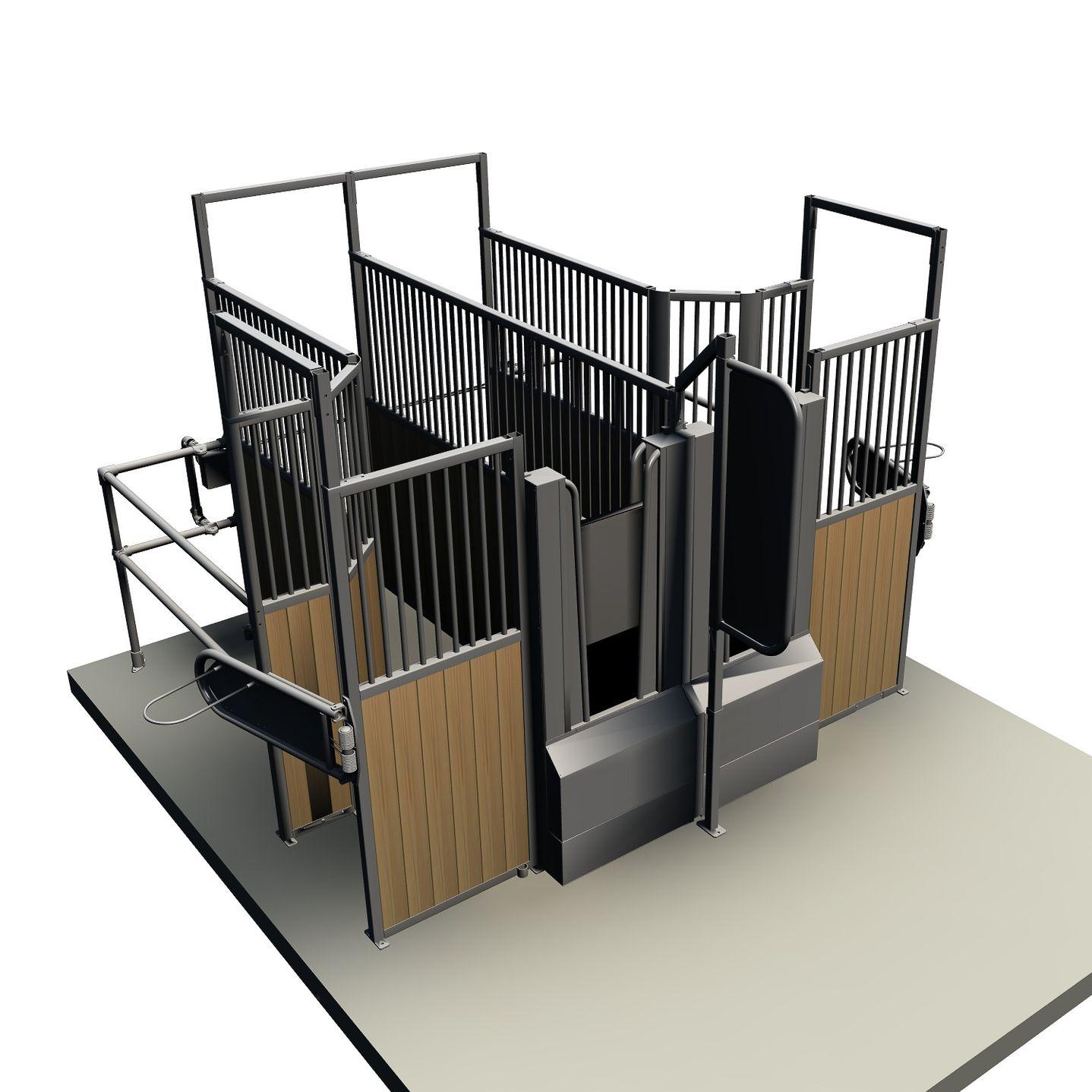 Compact select concentrate feed station
