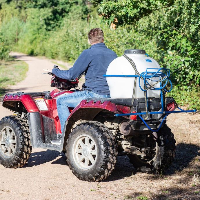 ATV mounted sprayer control weeds with this sprayer from the mounting vehicle or ATV