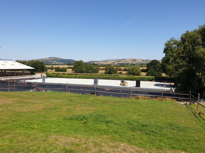 HIT Active Aqua being installed at Bow House Equestrian, a competition, hire, and livery venue based in Shropshire.